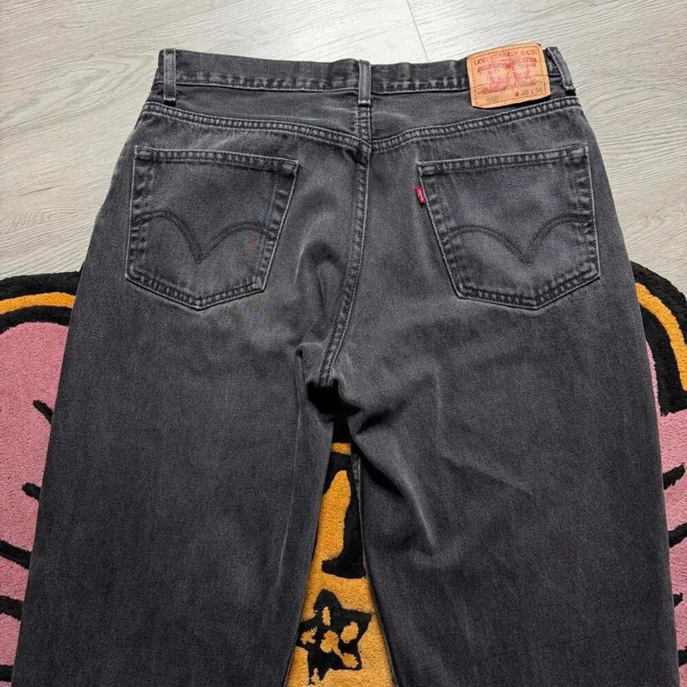 Vintage Y2K Levi’s 550 Relaxed Straight Fit Denim Jeans Size 36x36 (35x34) Black